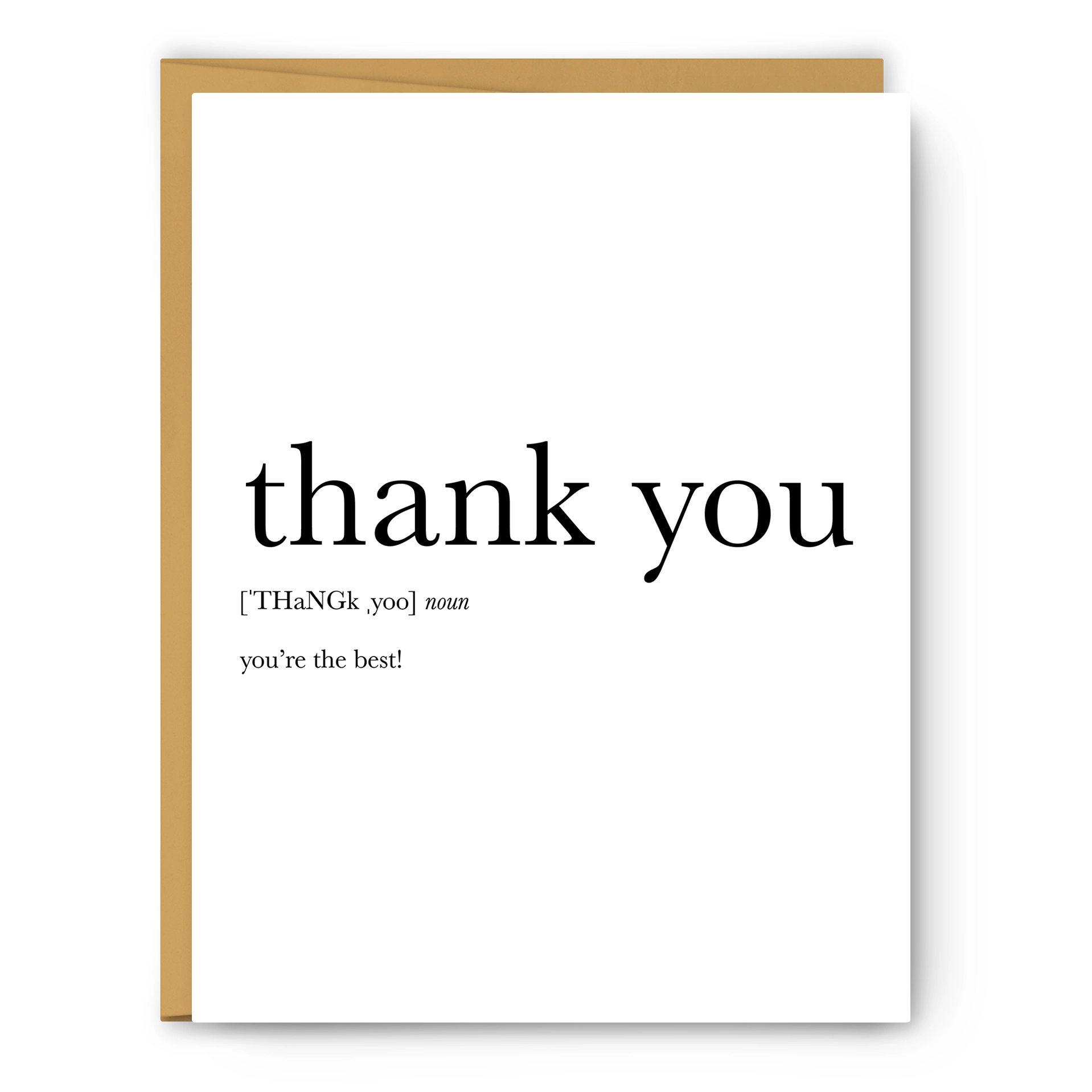 Footnotes - Thank You Definition - Greeting Card - Mellow Monkey
