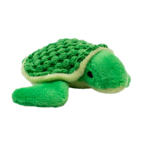 Baby Turtle Plush Dog Toy with Squeaker - 4-in - Mellow Monkey