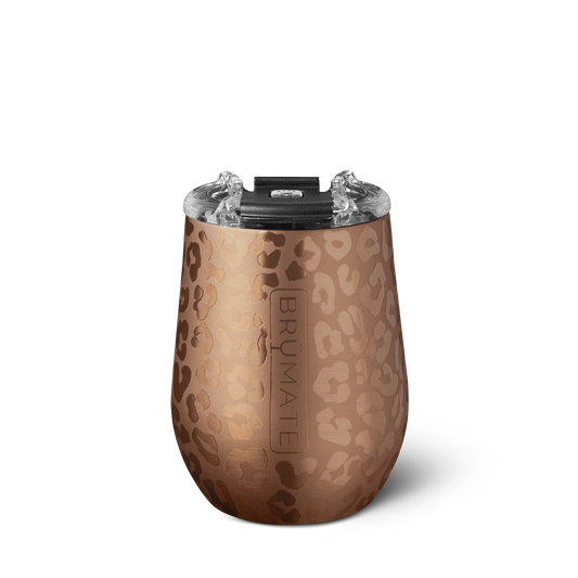 Uncork'd XL - Leakproof Insulated Wine Tumbler - Gold Leopard - Mellow Monkey