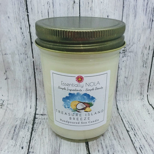 Essentially Nola - Treasure Island Breeze - Hand Poured Soy Candle - 8-oz - Mellow Monkey