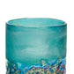 Seafoam Frosted and Iridescent Texture Candle Vessel - Glass - Mellow Monkey