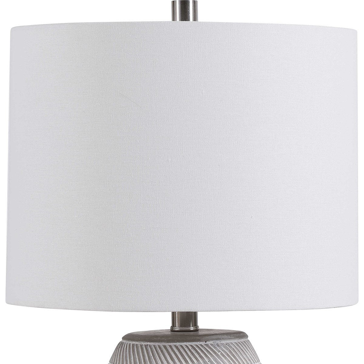 Gray and White Concrete Table Lamp - 20-in - Mellow Monkey