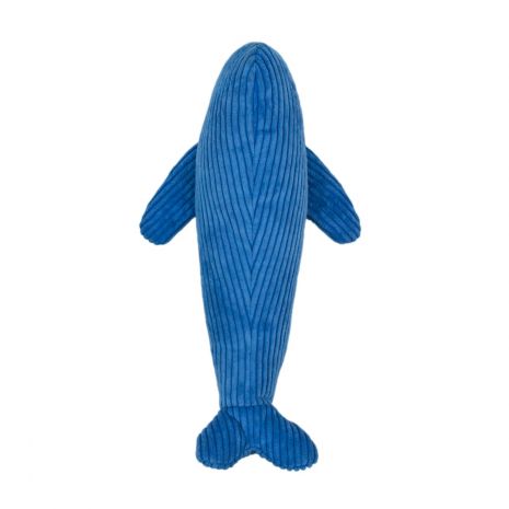 Whale Plush and Durable Dog Toy With Squeaker - 14-in - Mellow Monkey