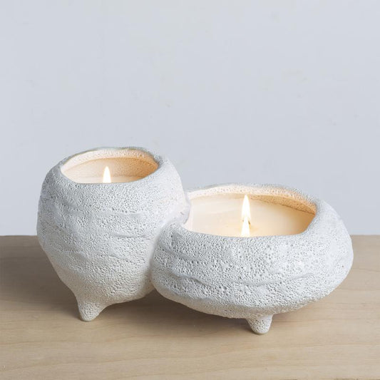 Sill Ceramic Tiered Vessel with Dual Complementary Scents - Desert Rose & Cashmere Drift - Mellow Monkey