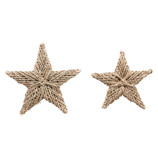 Hand-Woven Seagrass Star - 2 Sizes - Mellow Monkey