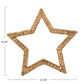 Hand-Woven Water Hyacinth Star - Gold Color - 17-3/4-in - Mellow Monkey