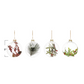 Clear Glass Ball Ornament - Faux Berries & Greenery - Mellow Monkey