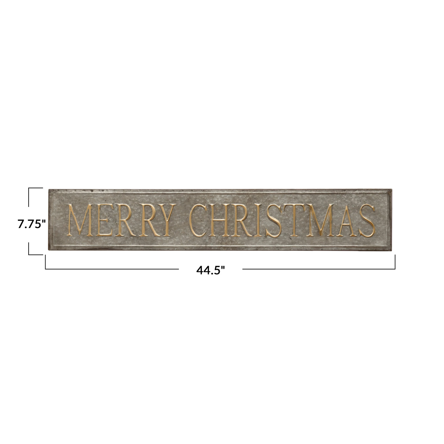 Merry Christmas Embossed Metal Wall Décor - 44-1/2-in - Mellow Monkey