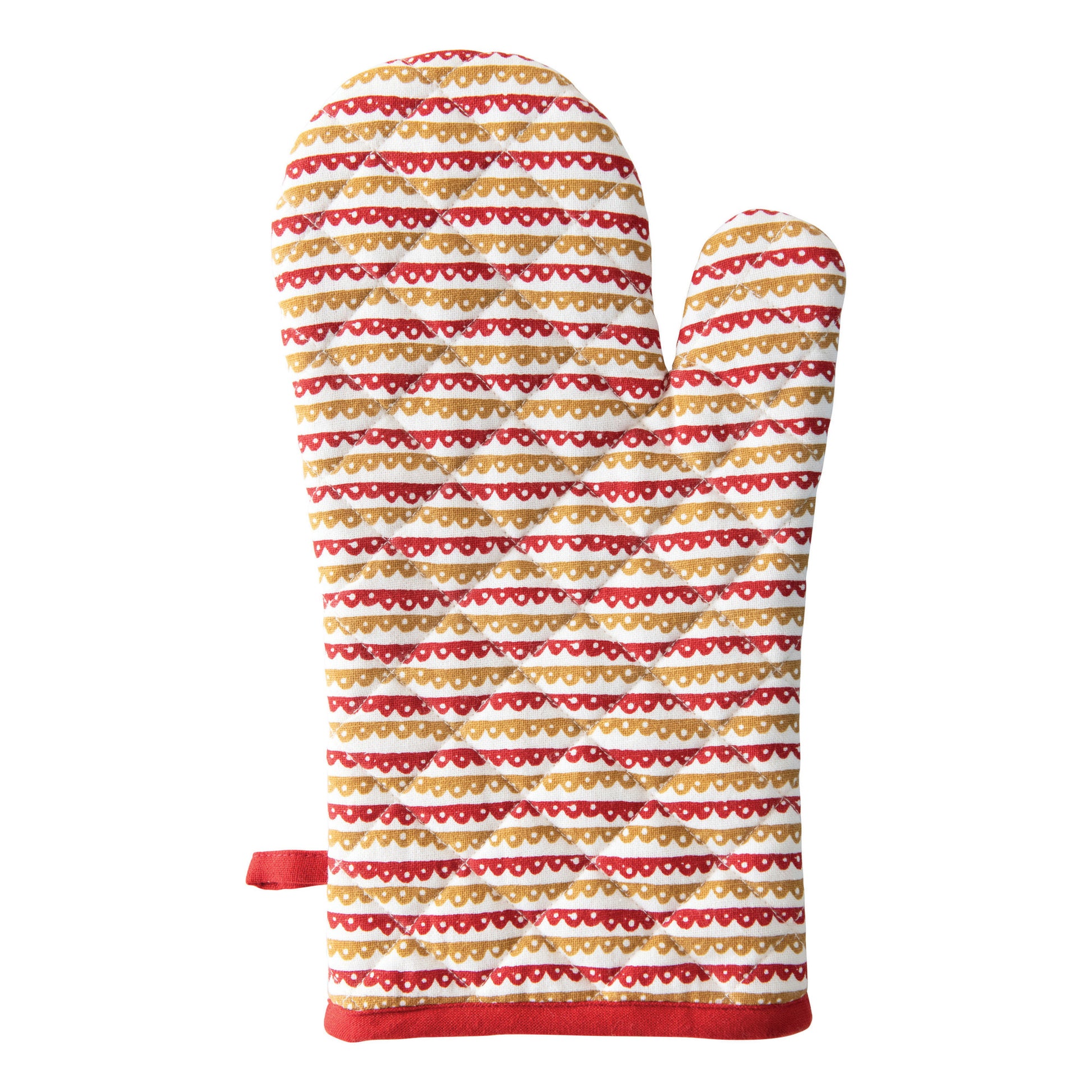 Cotton Hot Oven Mitt with Holiday Pattern - Mellow Monkey