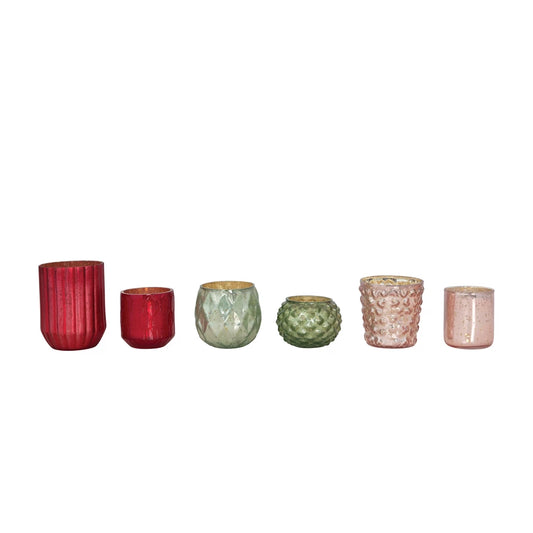 Assorted Mercury Glass Votive Holder - Mellow Monkey