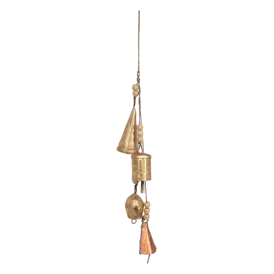 Distressed Copper Metal Bell Cluster - 11-inch - Mellow Monkey