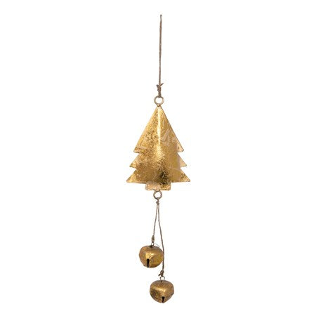 Distressed Gold Tree Ornament - 10-inches - Mellow Monkey