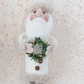 Wool Blushing Santa with Jingle Bell Buttons and Wreath - 11" - Mellow Monkey