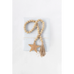 Wood Beads with Star Icon and Jute Tassel - 17" - Mellow Monkey