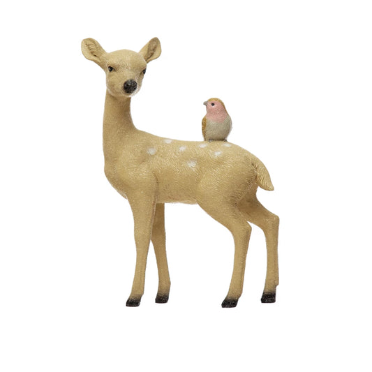 Resin Glitter Deer - 6 1/2-inch - Mellow Monkey