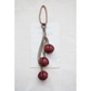 Red Metal Bells on Jute Rope Hanger - Distressed Finish - 23-in - Mellow Monkey